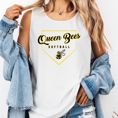 Queen Bees Plate Comfort Colors Tank (Runs big!)