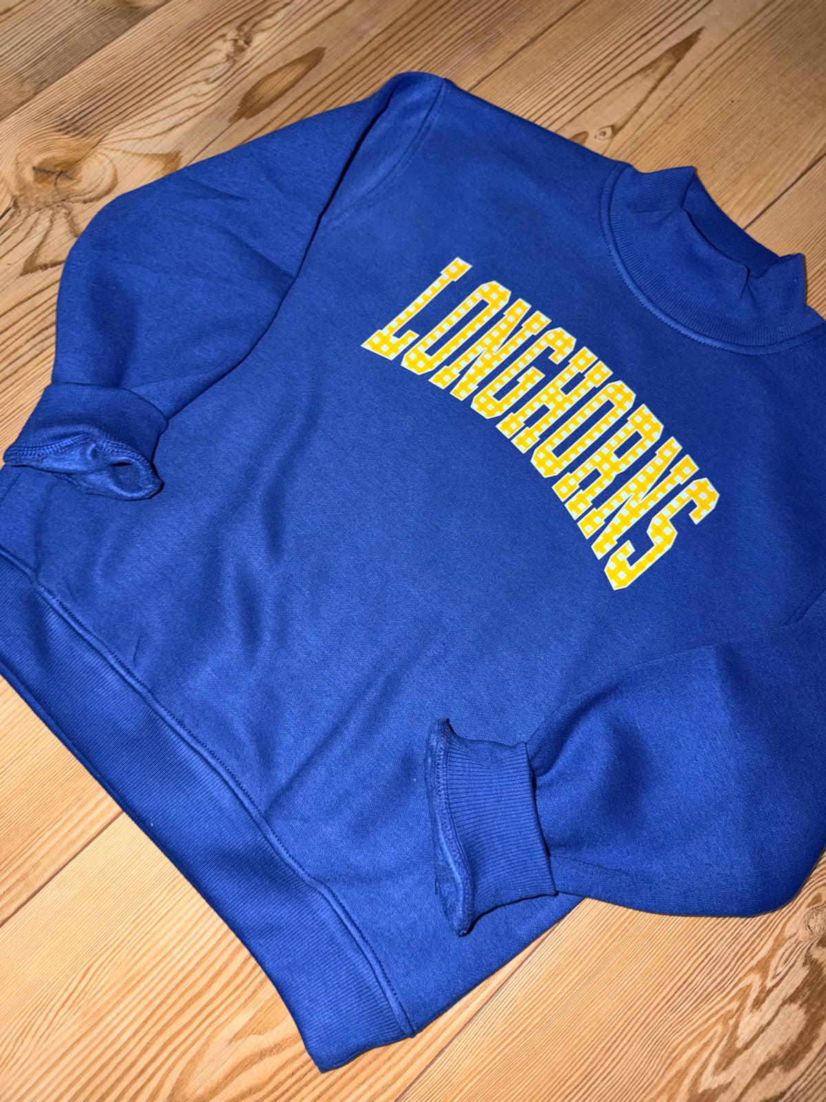 CUSTOM Gingham Name Mock Neck