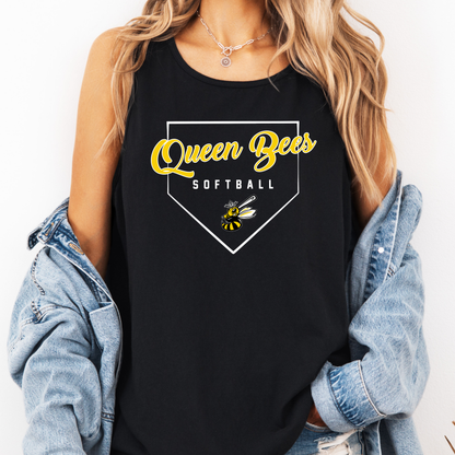 Queen Bees Plate Comfort Colors Tank (Runs big!)