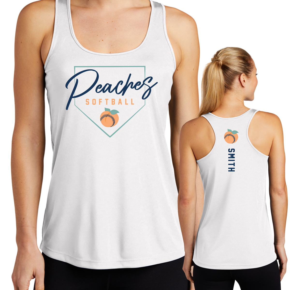 Peaches Plate Performance Tank - PLAYER NAME