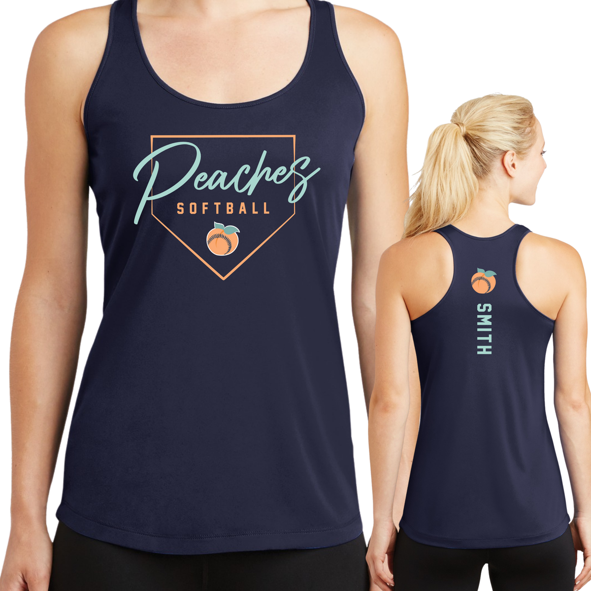 Peaches Plate Performance Tank - PLAYER NAME