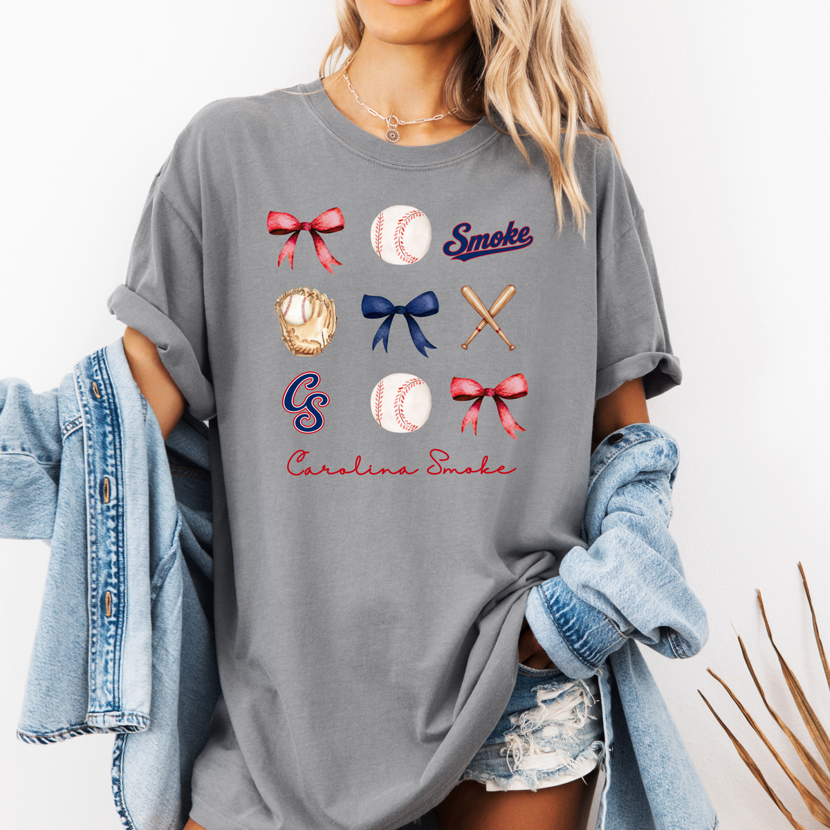 Carolina Smoke Bow CC Tee (Multiple Colors)