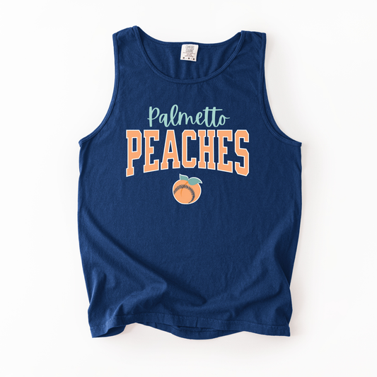 Peaches Logo Comfort Colors Tank (Runs big!)