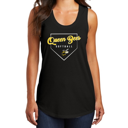 Queen Bees Softball Plate District Tank - Front Only