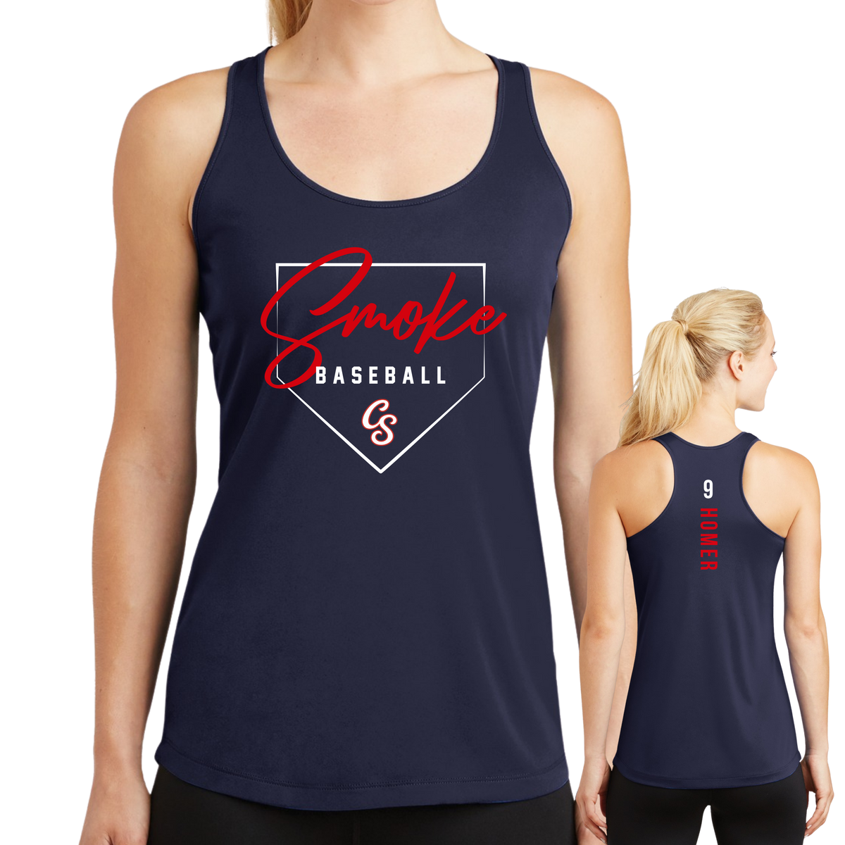 Smoke Plate Performance Tank - PLAYER NAME & NUMBER