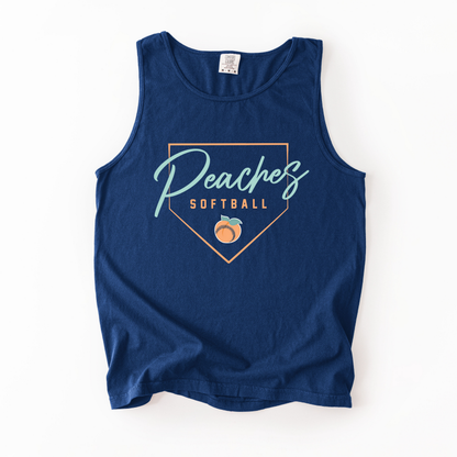 Peaches Plate Comfort Colors Tank (Runs big!)