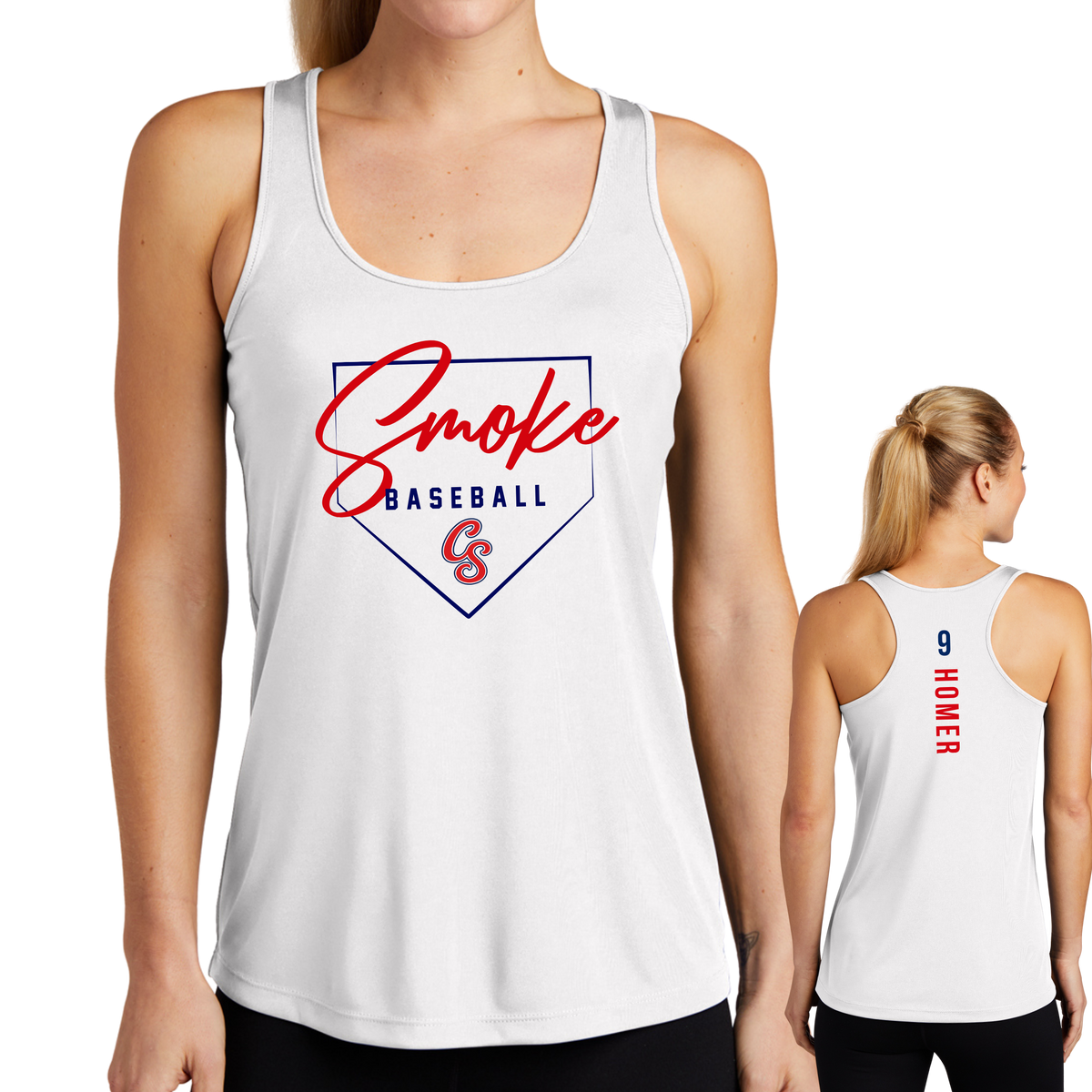 Smoke Plate Performance Tank - PLAYER NAME & NUMBER