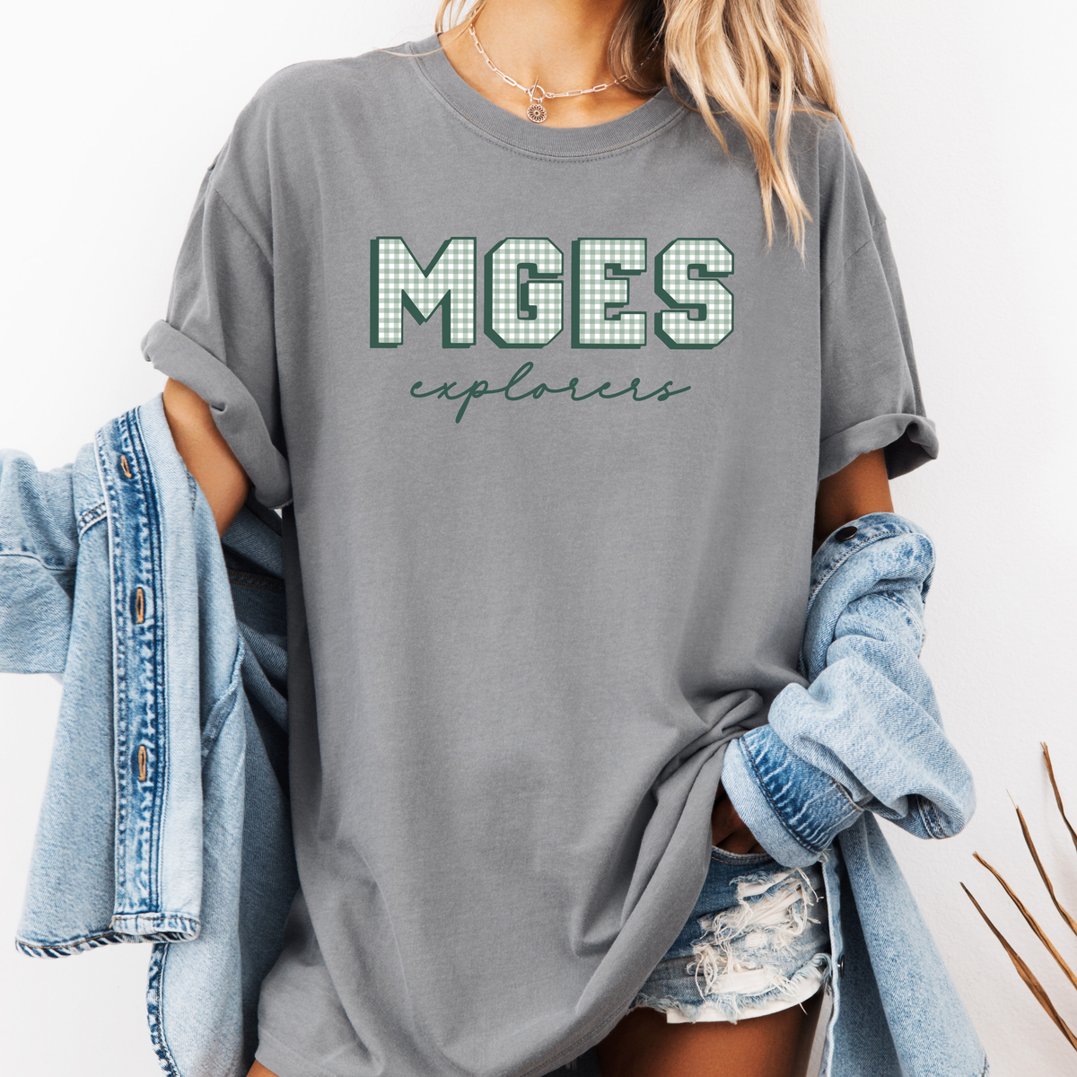 MGES Gingham Tee (Multiple Colors)
