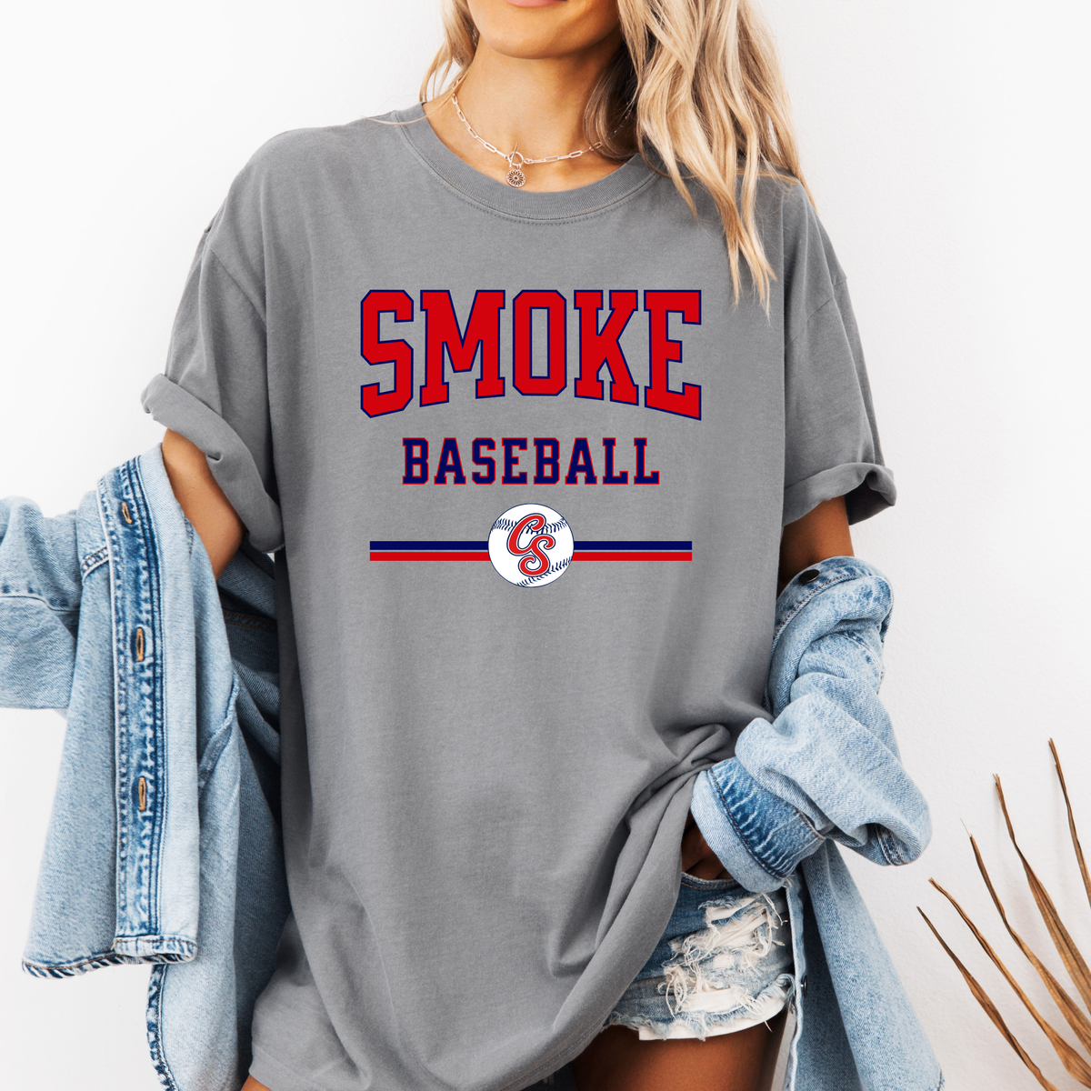 Smoke Baseball Varsity Tee (Multiple Colors)