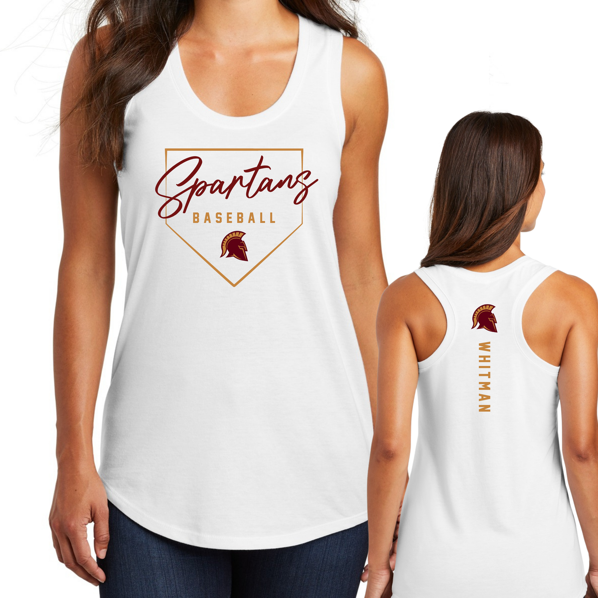 Spartans Plate District Tank - PLAYER NAME
