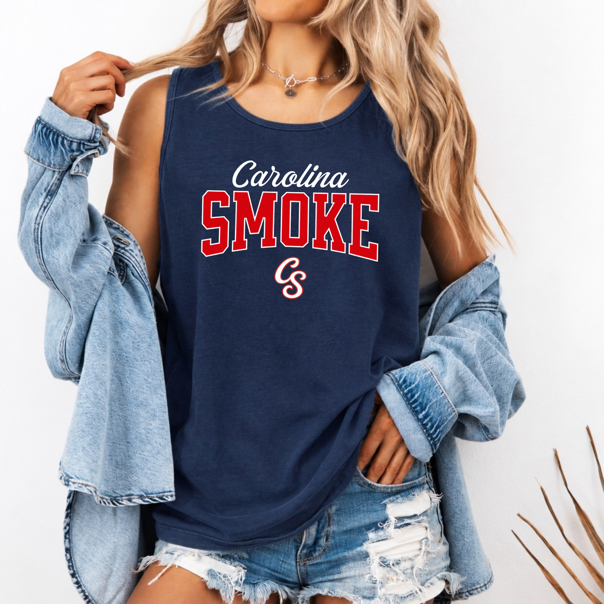 Smoke Classic Logo Comfort Colors Tank (Runs big!)