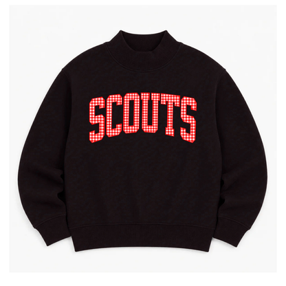 CUSTOM Gingham Name Mock Neck