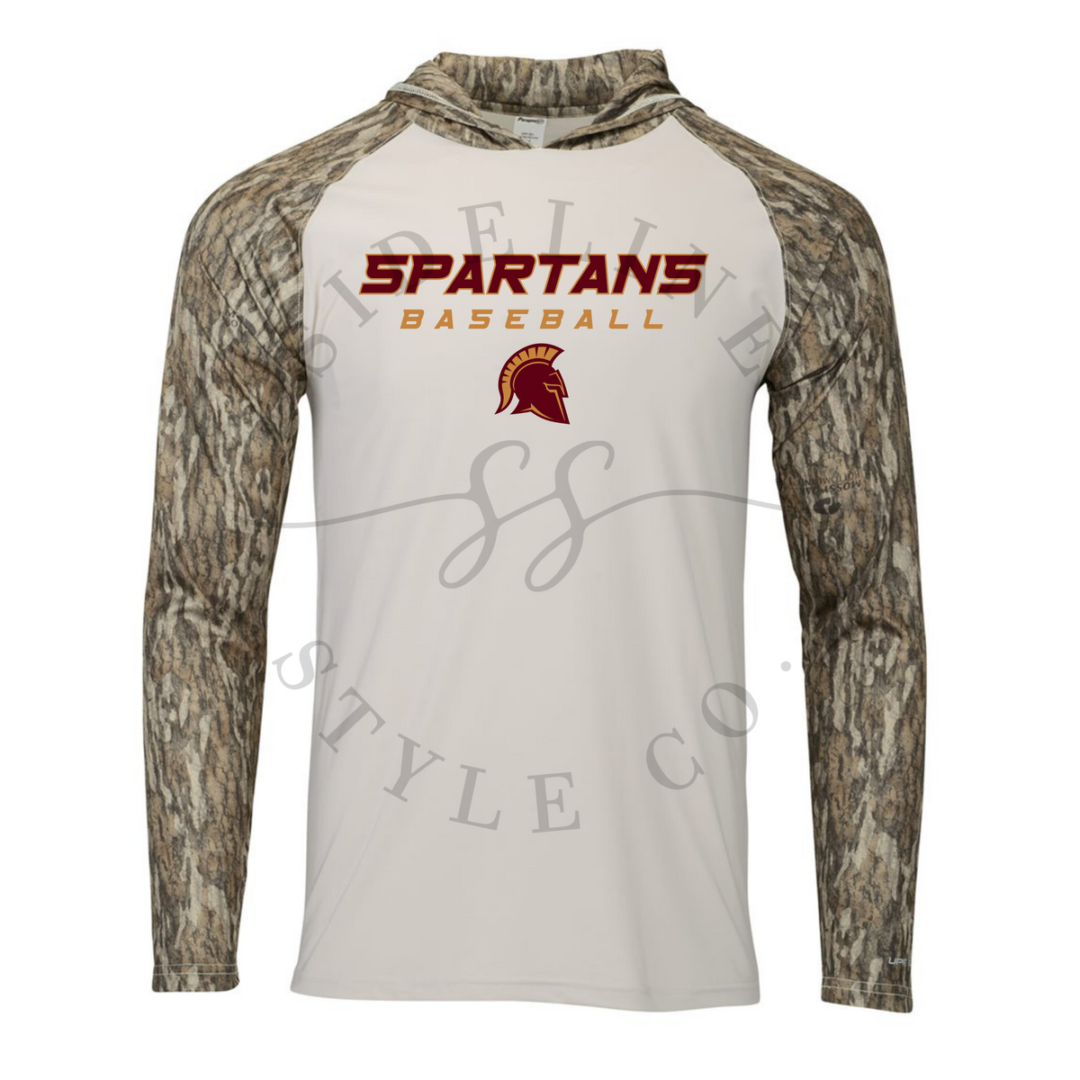 Spartans Baseball Camo Lightweight Performance Hoodie