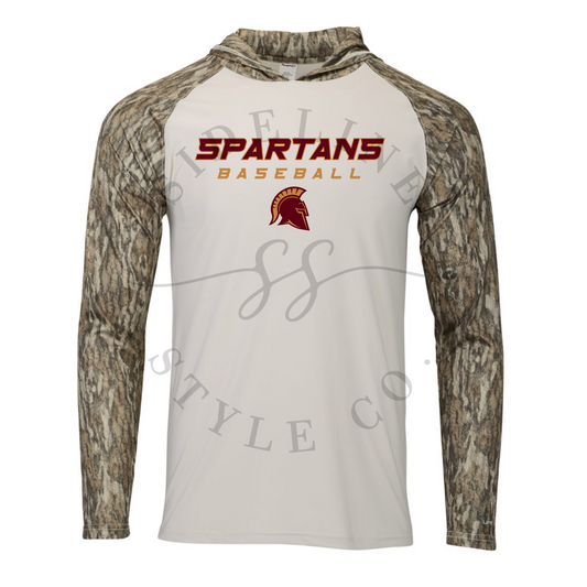Spartans Baseball Camo Lightweight Performance Hoodie