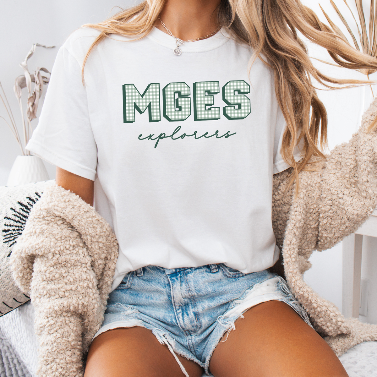 MGES Gingham Tee (Multiple Colors)