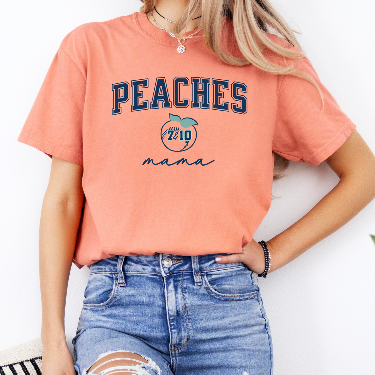 Peaches Player Number + Custom Name CC Tee (Multiple Colors)
