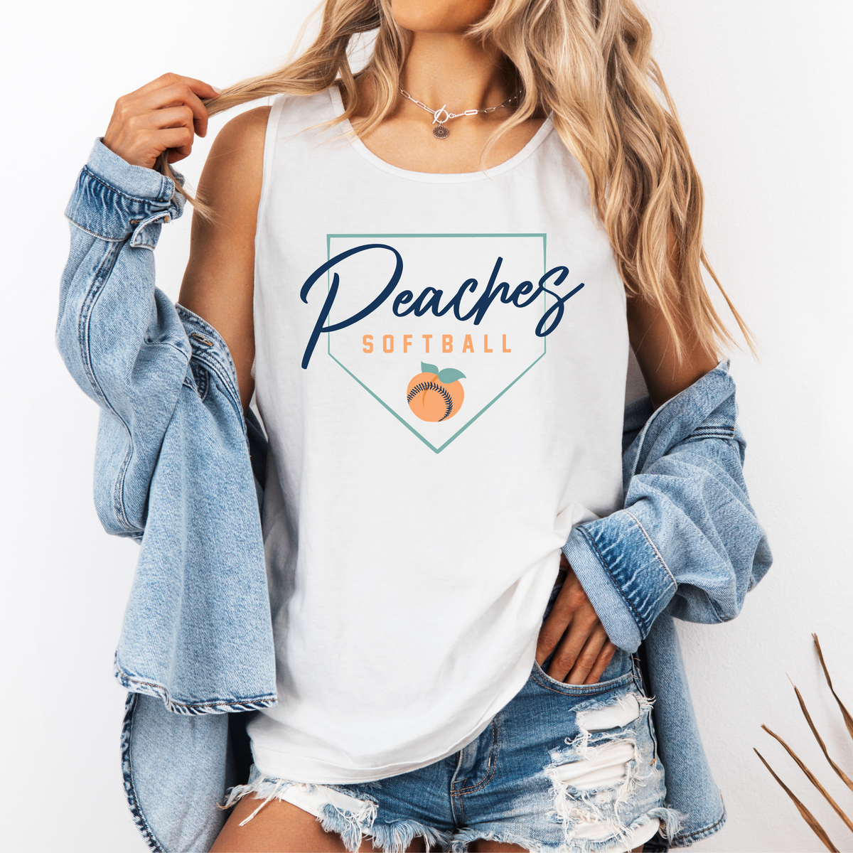 Peaches Plate Comfort Colors Tank (Runs big!)