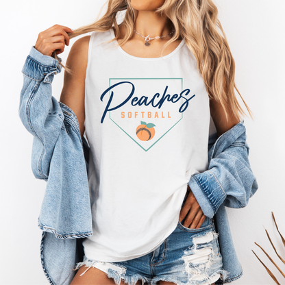 Peaches Plate Comfort Colors Tank (Runs big!)