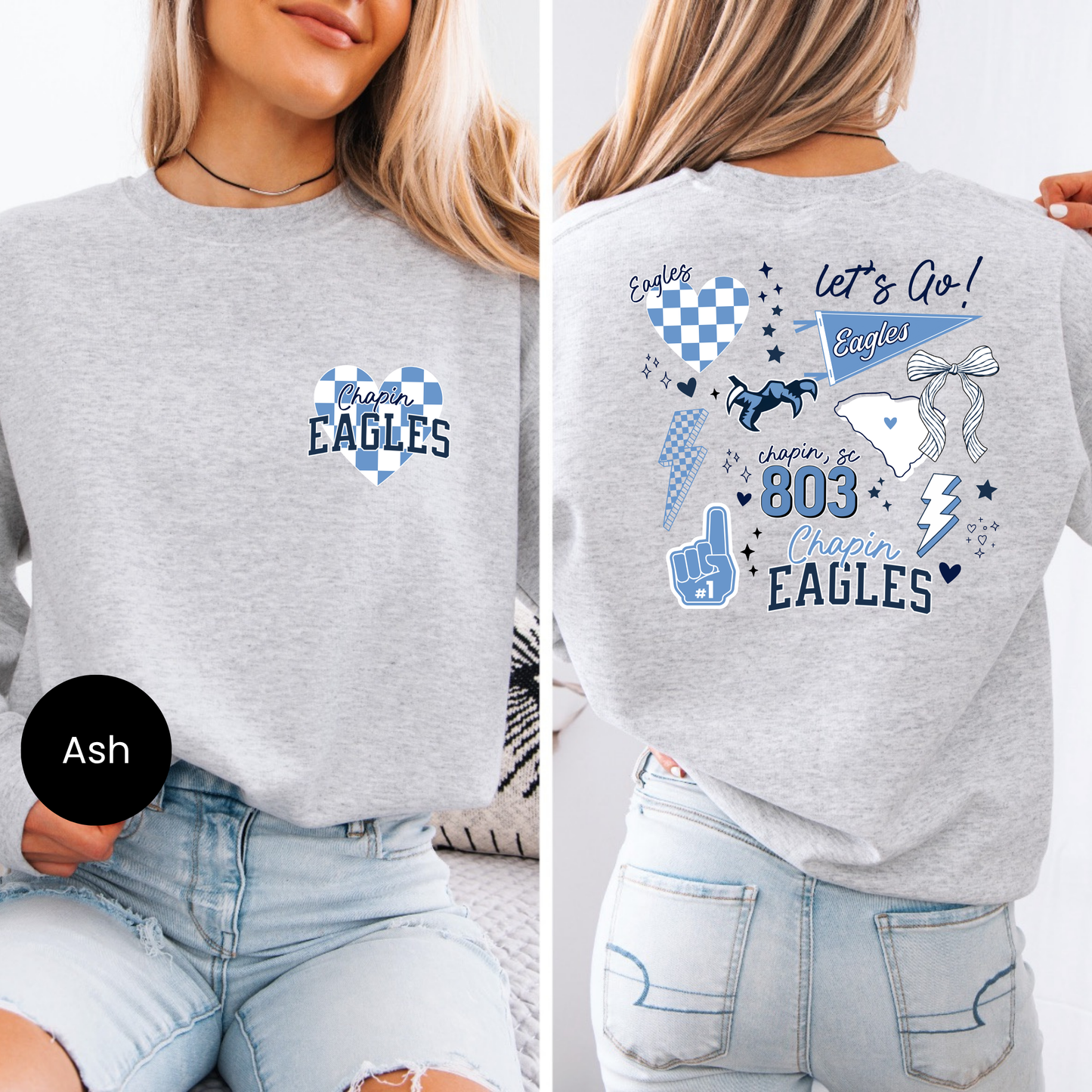 Custom Chapin Eagles Collage Spirit Tee (multiple styles)