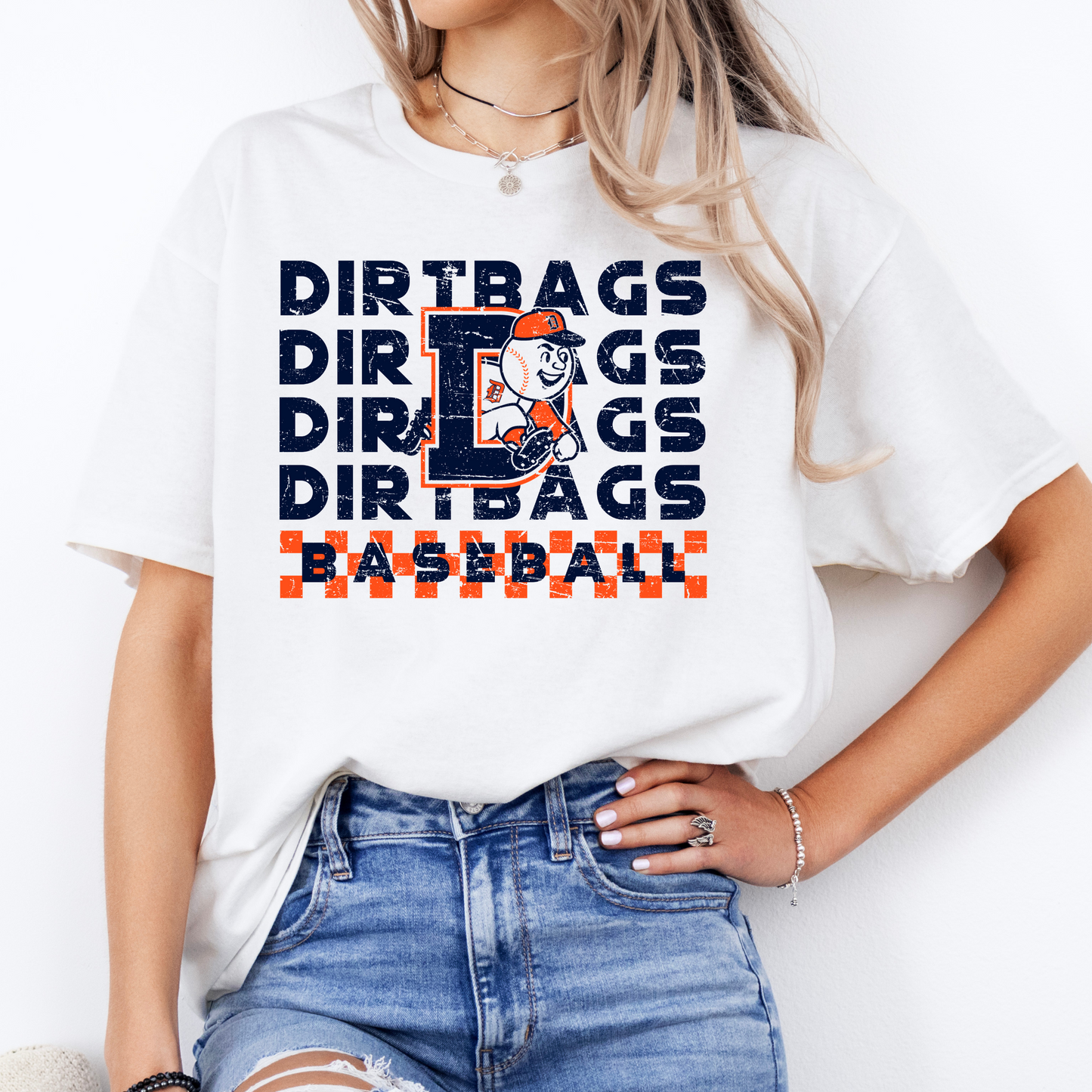 Dirtbags Baseball Checker Tee