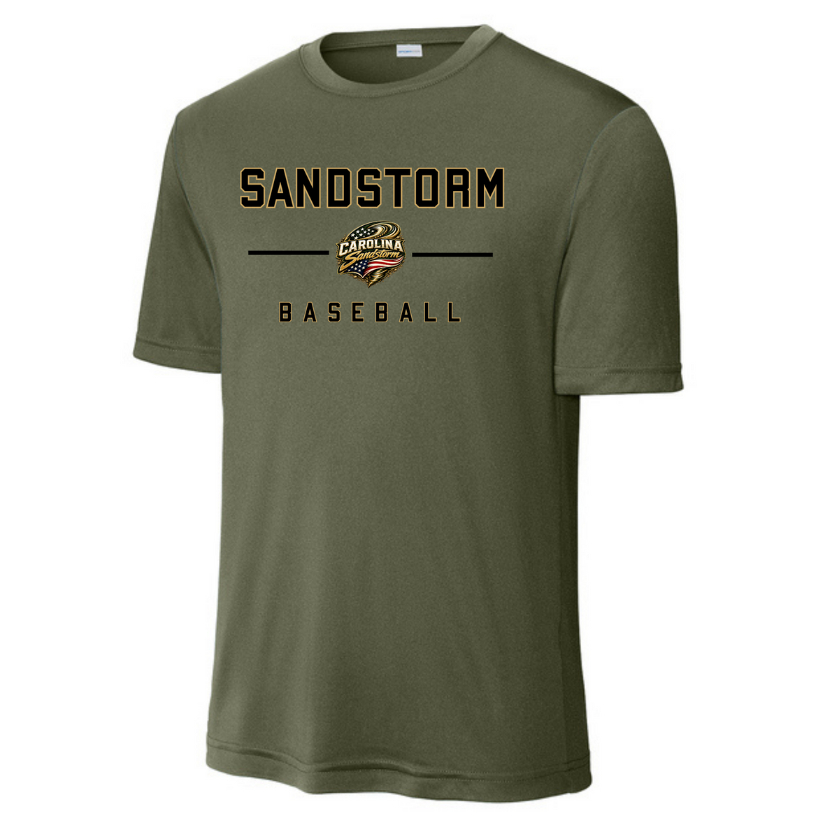 Sandstorm Baseball Line Performance Tee - Green