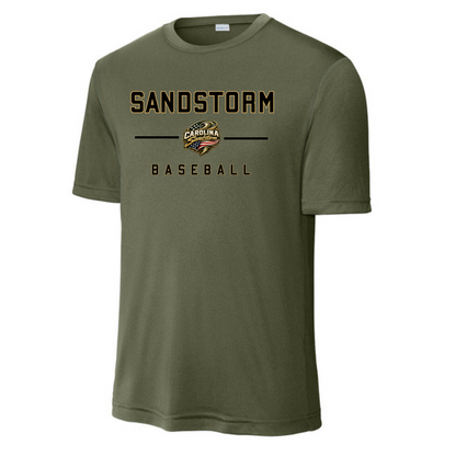 Sandstorm Baseball Line Performance Tee - Green