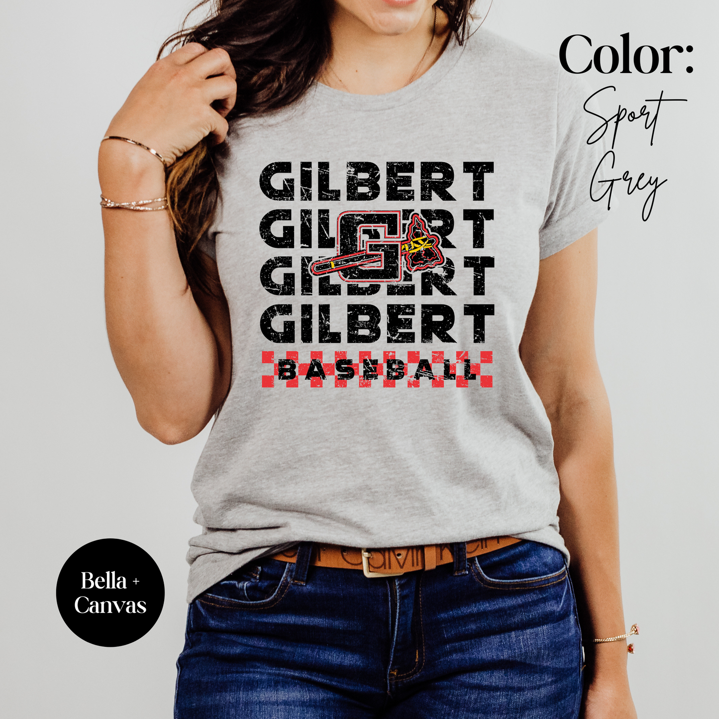 Gilbert Baseball Checker Tee