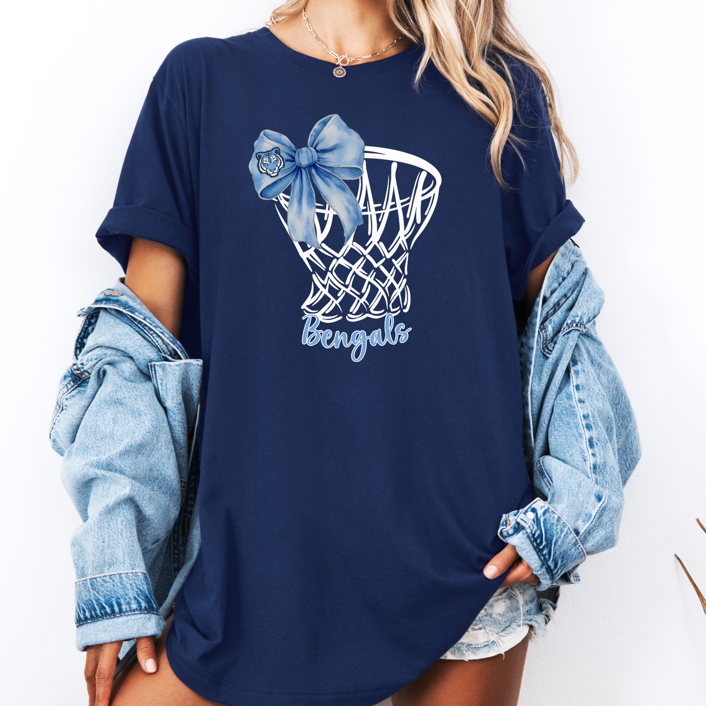 Basketball Net Bow Tee