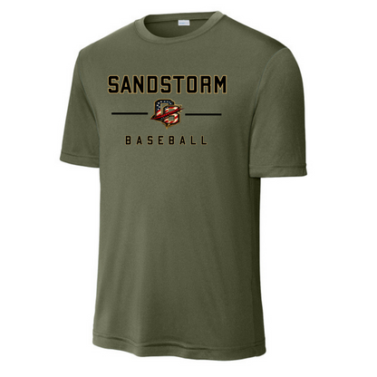 Sandstorm Baseball Line Performance Tee - Green