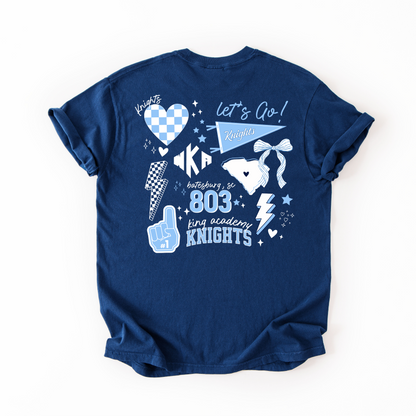 Custom King Academy Collage Spirt Tee