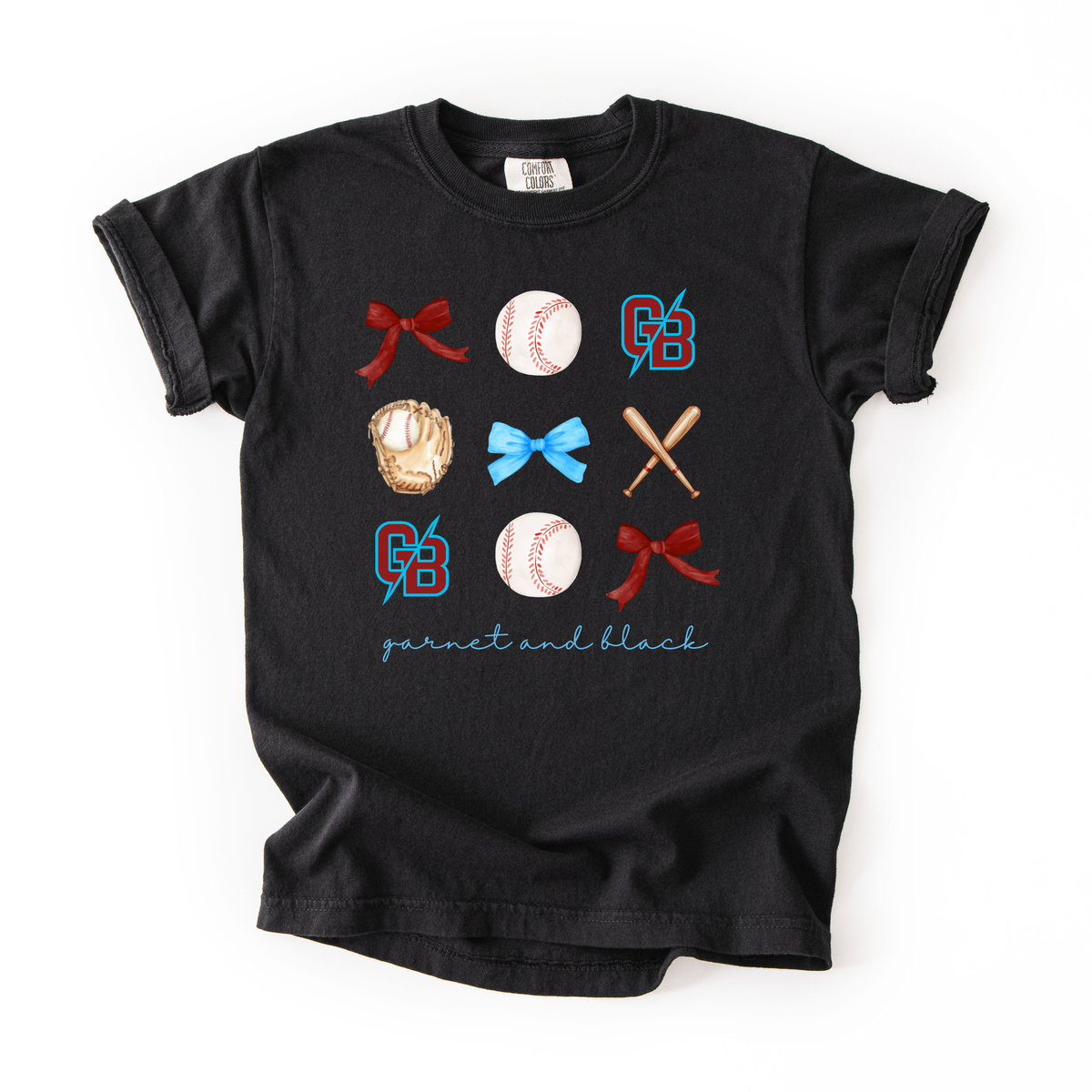 Garnet & Black Bow Tee (Multiple Colors)