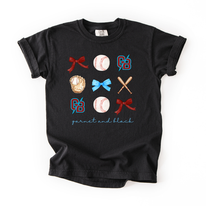 Garnet & Black Bow Tee (Multiple Colors)