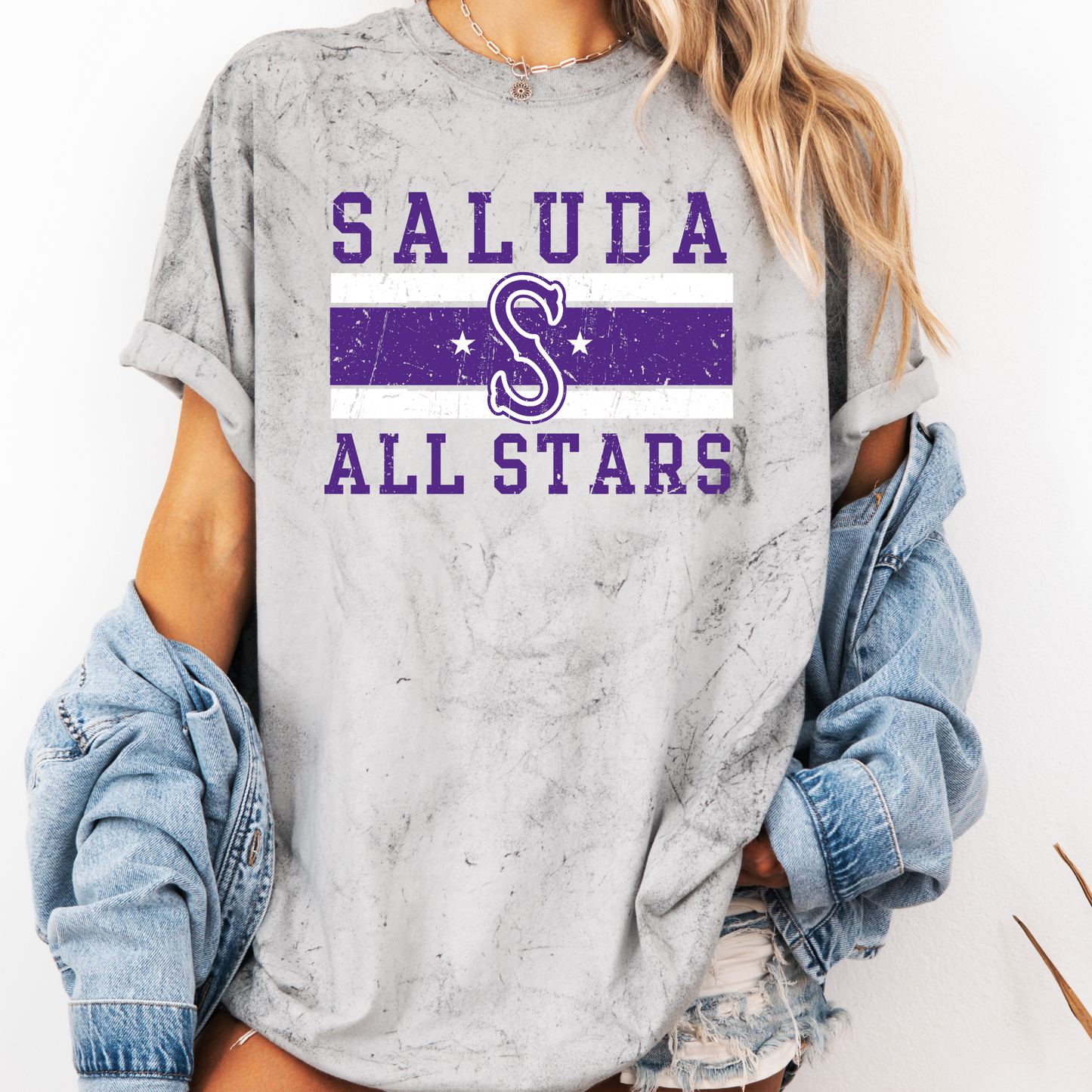 Distressed Saluda All Stars Baseball Colorblast