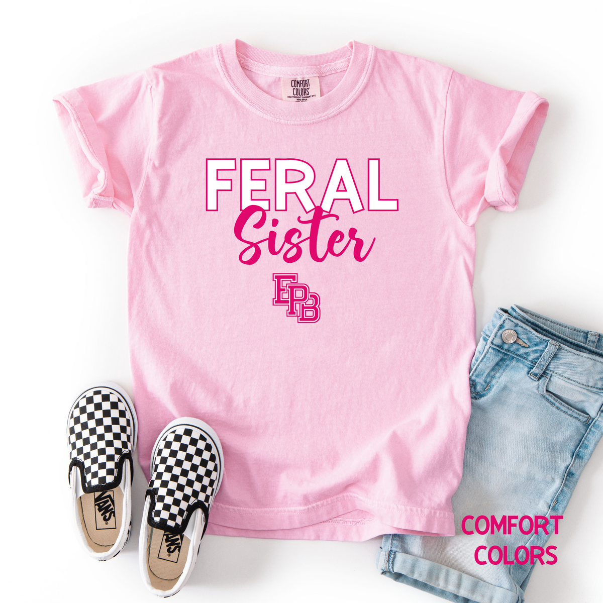 Feral Sister Tee - Prowlers (Pink)