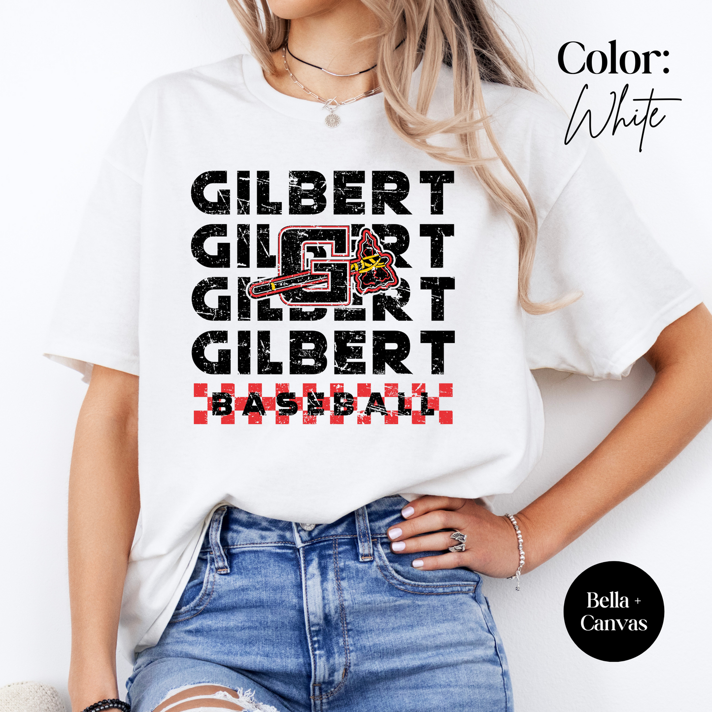 Gilbert Baseball Checker Tee