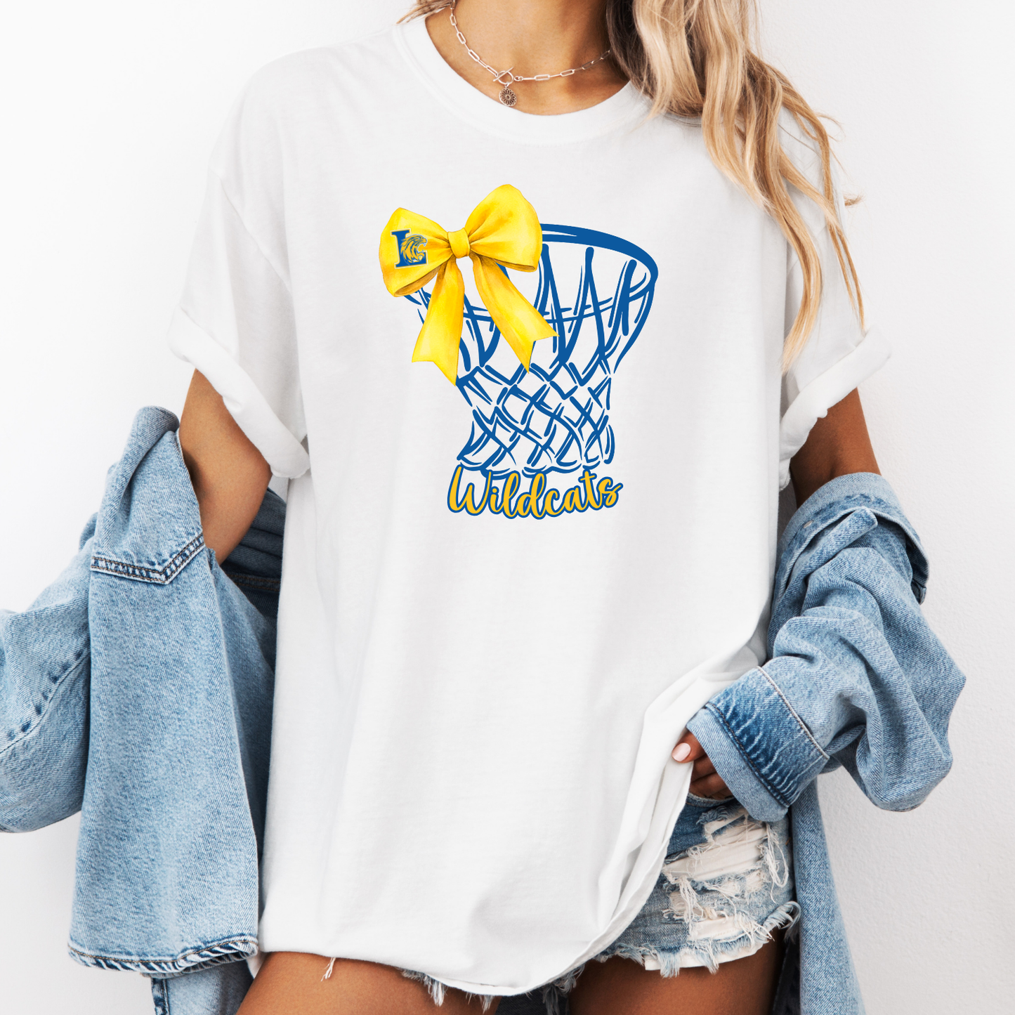 Basketball Net Bow Tee