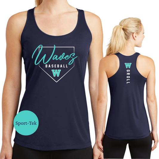 Waves Plate Sport Tek Performance Tank - Player Name/Multiple Colors