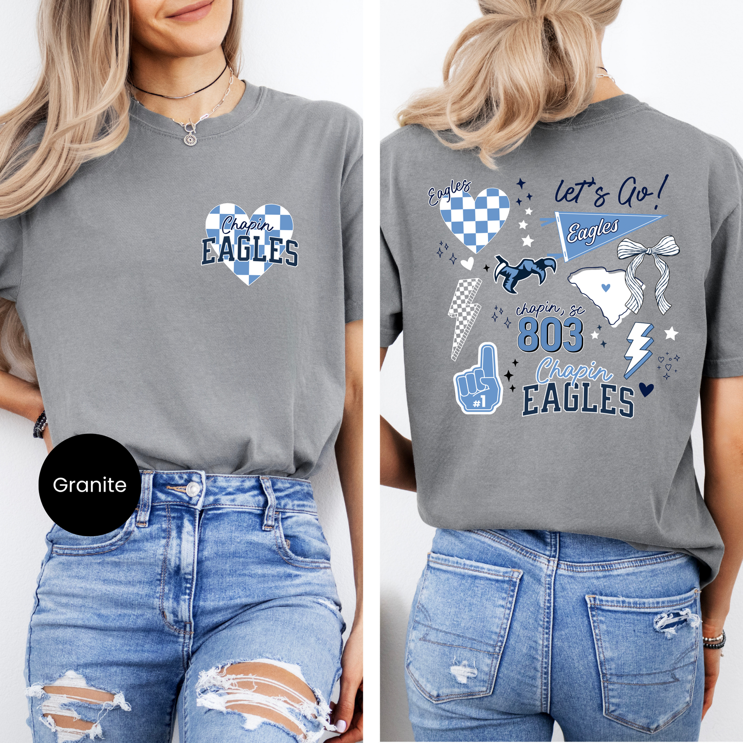 Custom Chapin Eagles Collage Spirit Tee (multiple styles)