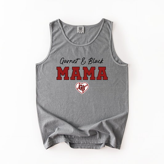 Garnet & Black Custom Name Comfort Colors Tank - Logo