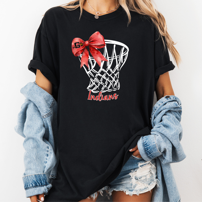 Basketball Net Bow Tee