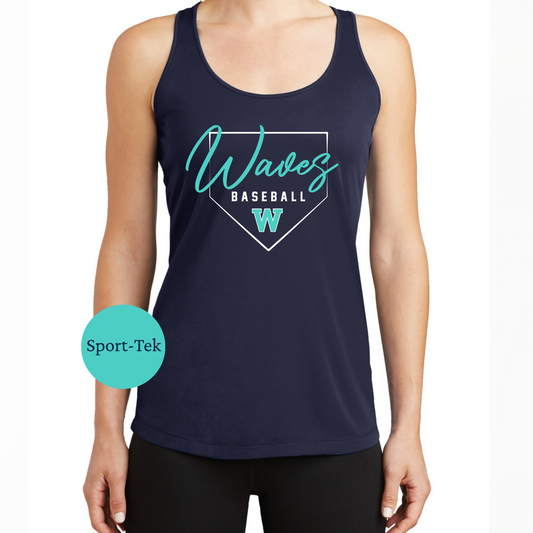 Waves Plate Sport Tek Performance Tank - FRONT ONLY (Multiple Colors)