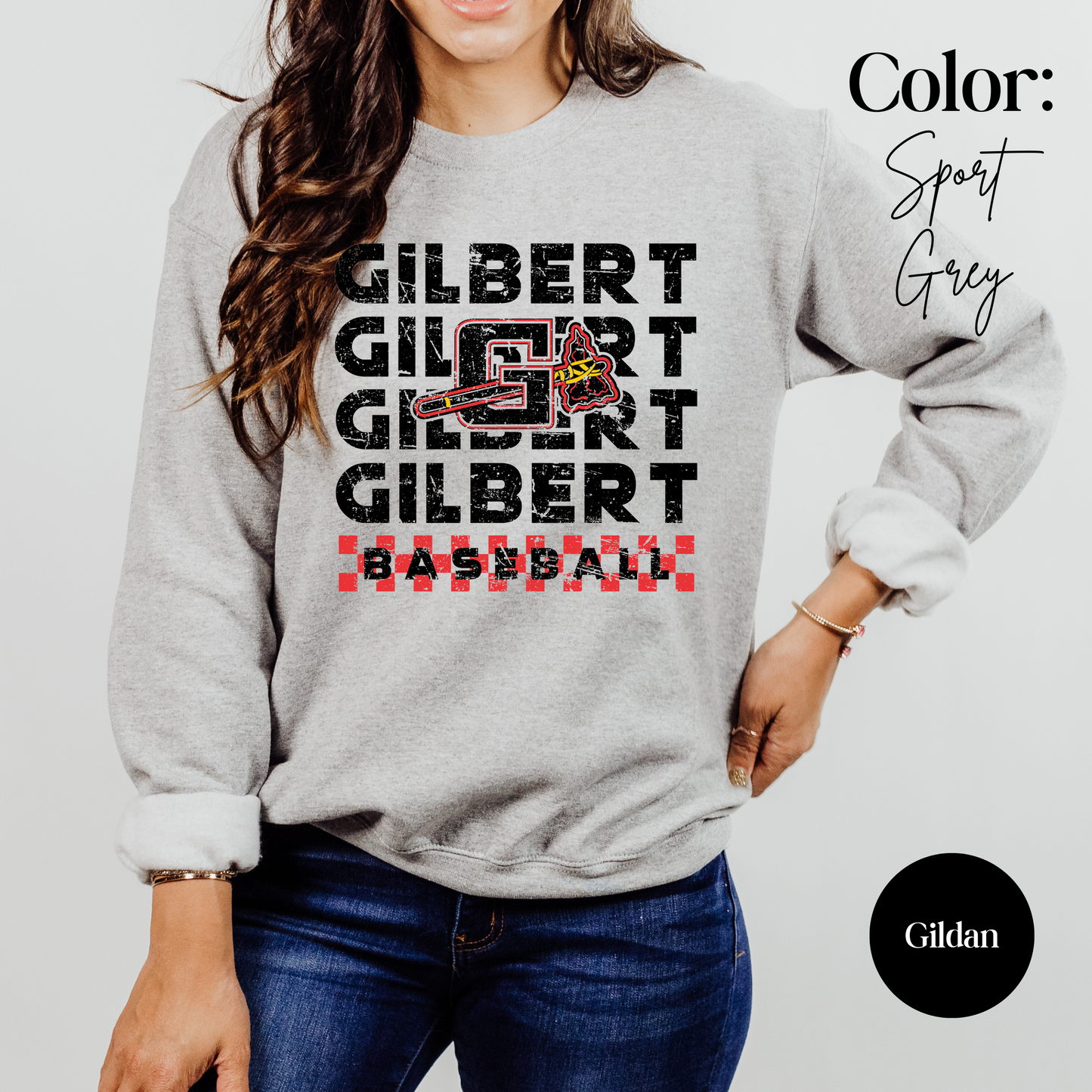 Gilbert Baseball Checker Tee