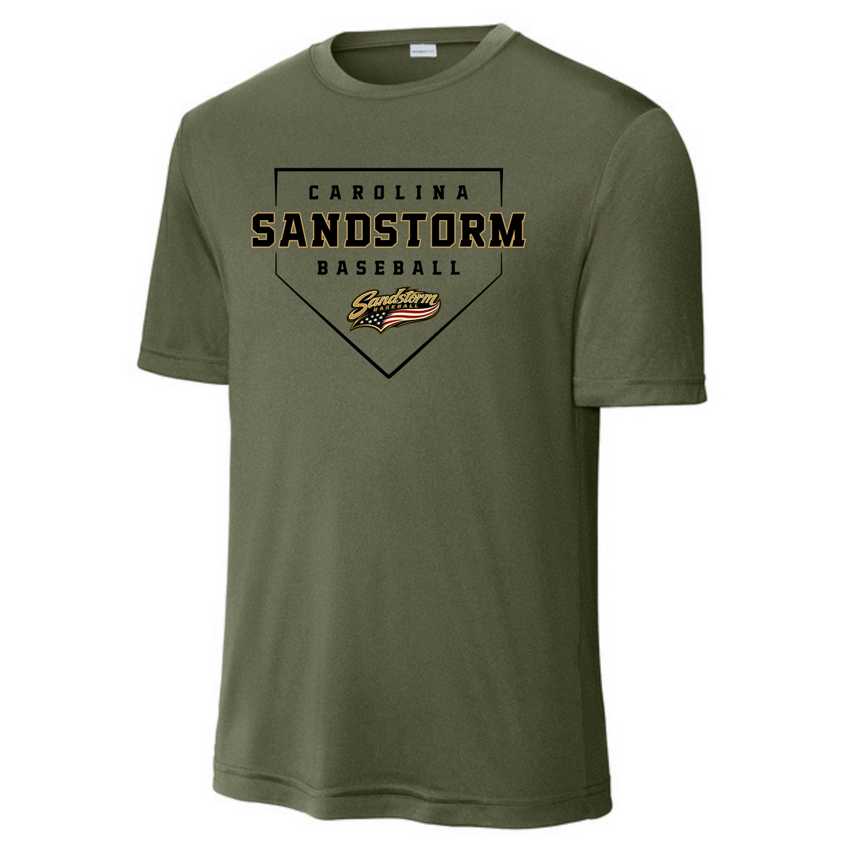 Sandstorm Baseball Thin Plate Performance Tee - Green