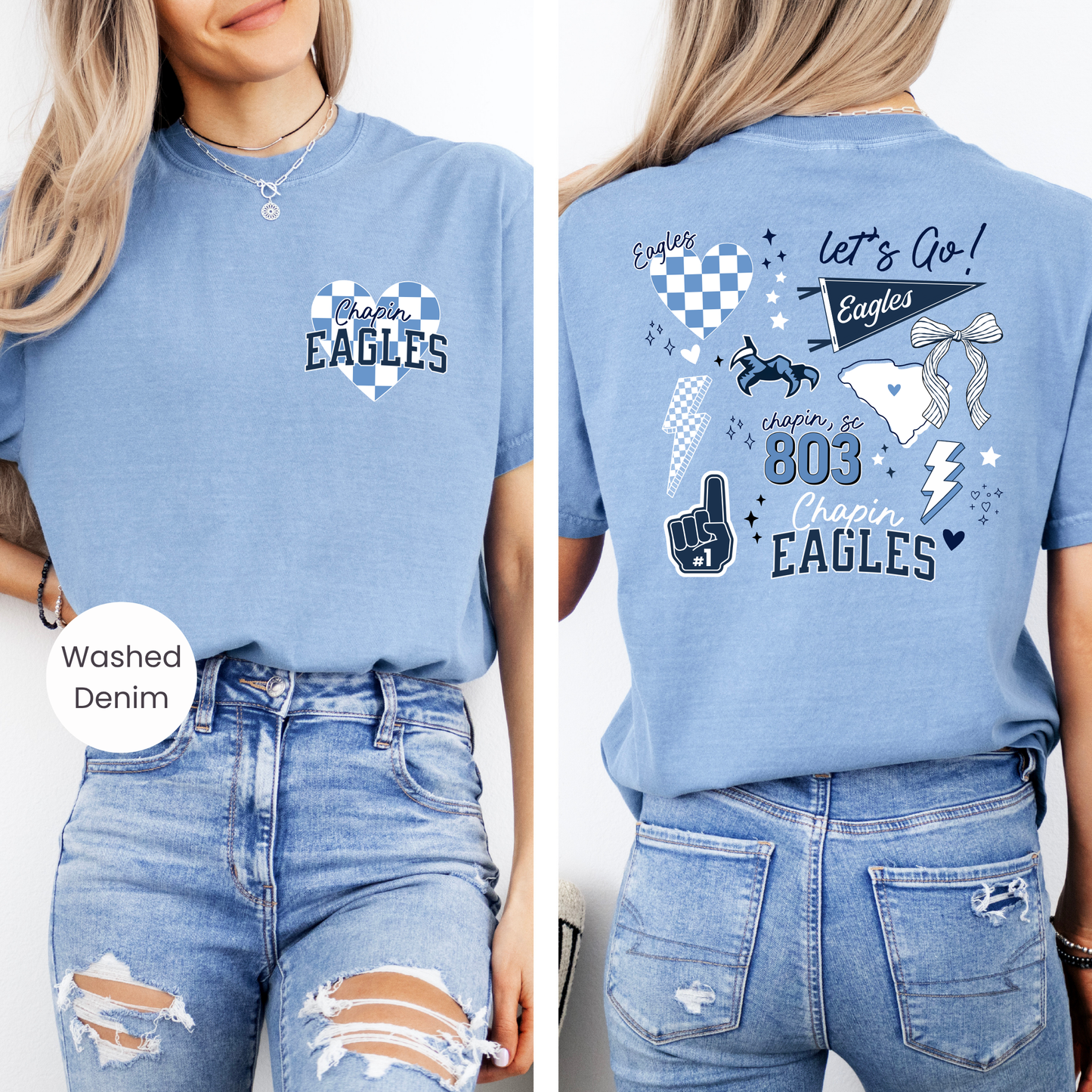 Custom Chapin Eagles Collage Spirit Tee (multiple styles)