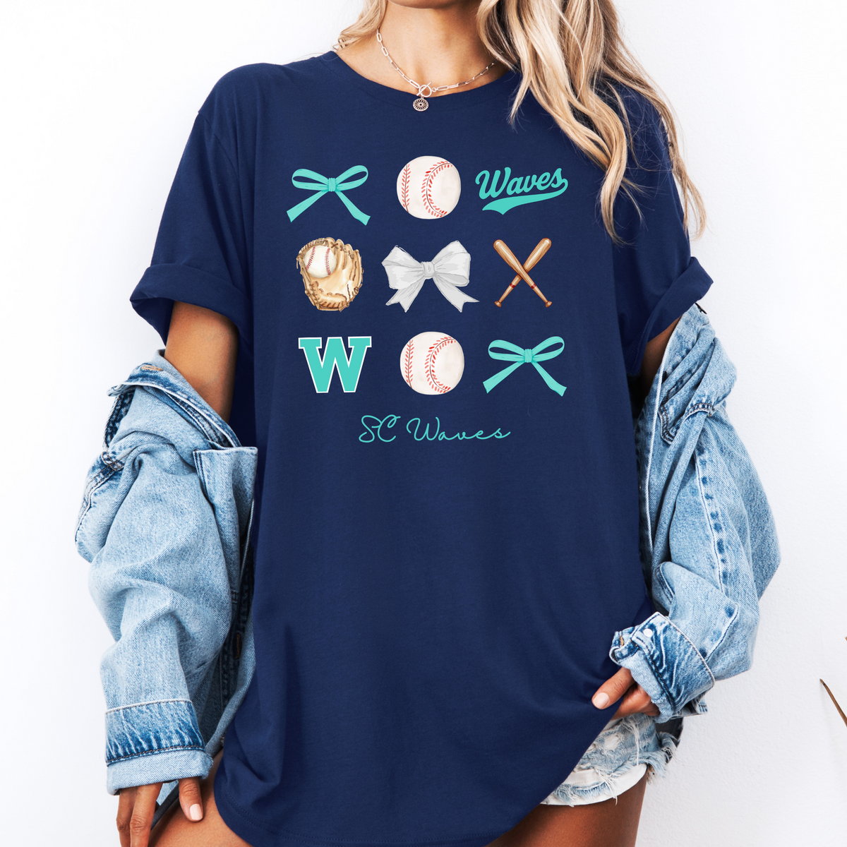 SC Waves Bow Tee (Multiple Colors)