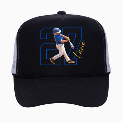 Custom Photo Hat - Player Number & Name