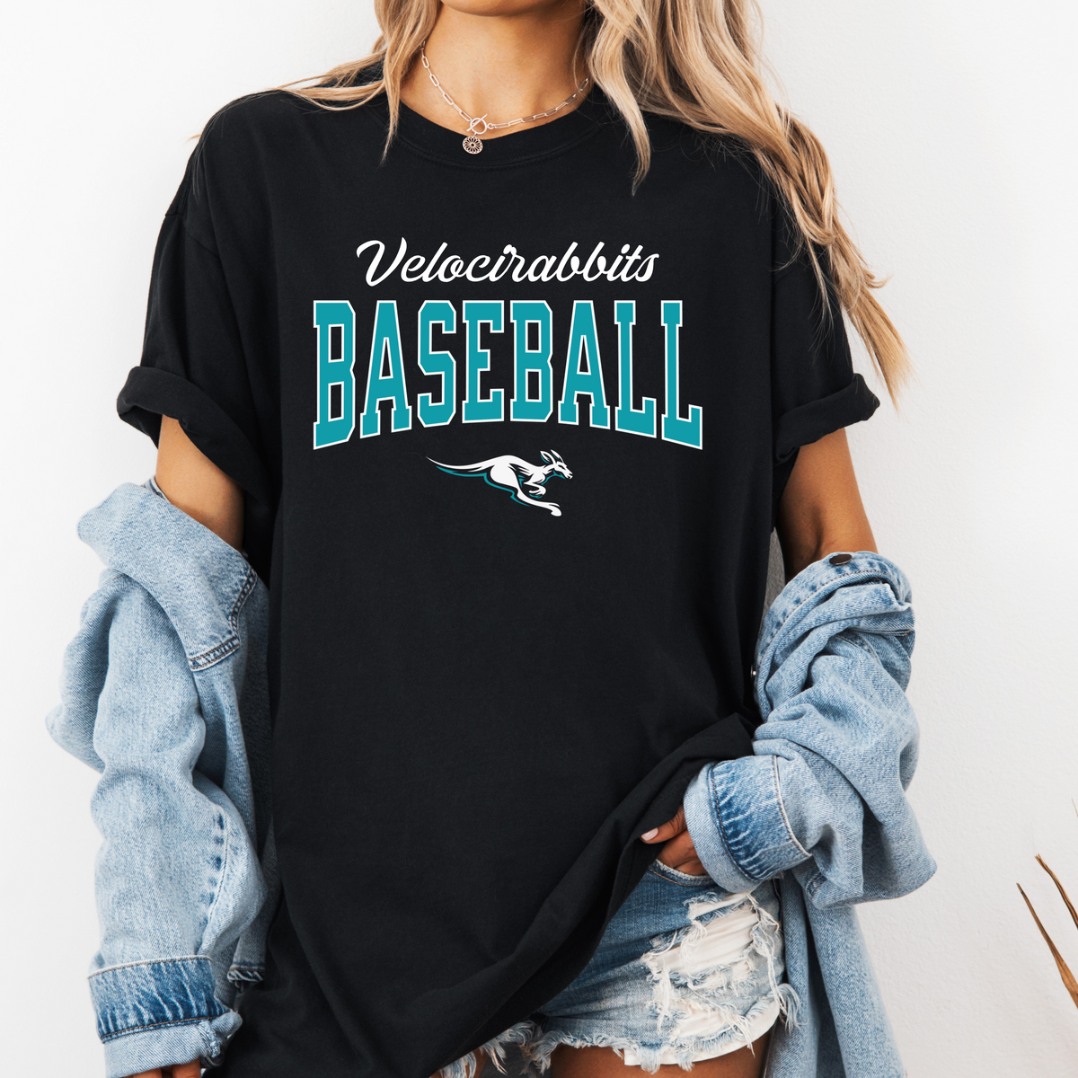 Velocirabbits Baseball Classic Logo Tee (Multiple Colors)