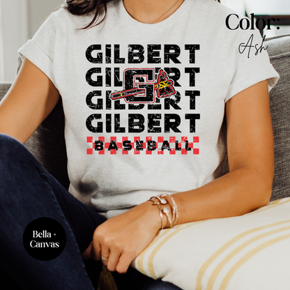 Gilbert Baseball Checker Tee