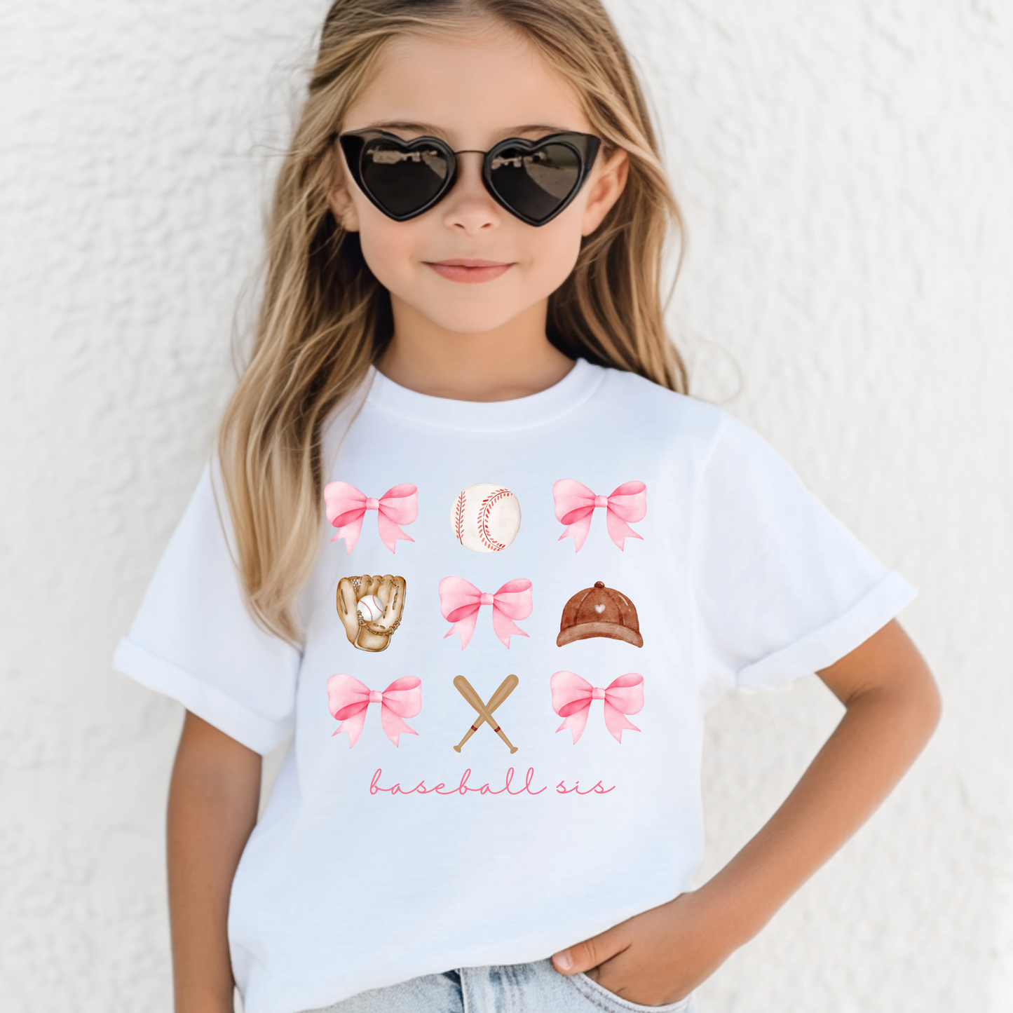 Baseball Sis Bow Tee (Multiple Colors)
