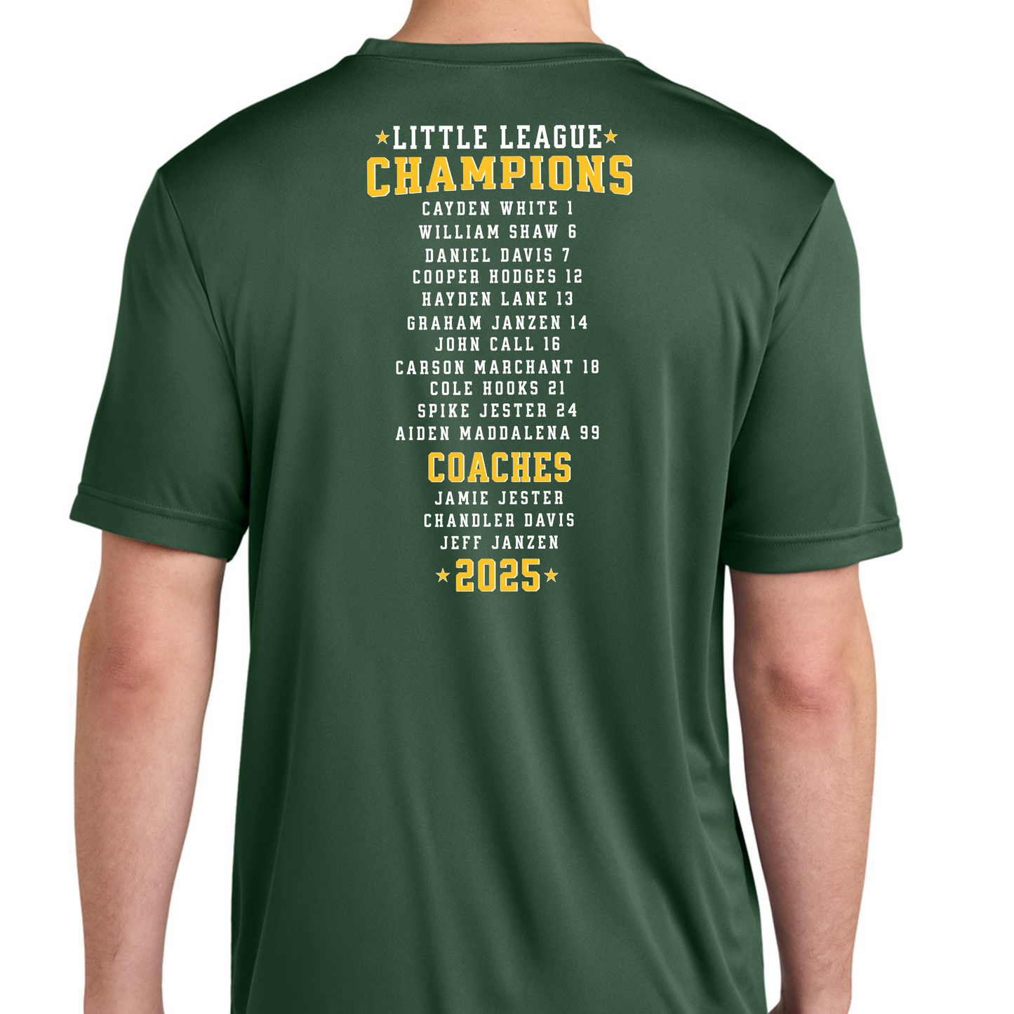 Irmo SC Champions Roster Performance Tee